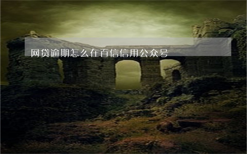 网贷逾期怎么在百信信用公众号 网贷逾期怎么在百信信用公众号