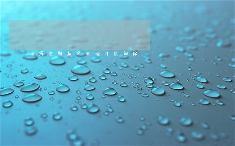 网贷逾期怎么处理才能解除 网贷逾期怎么处理才能解除