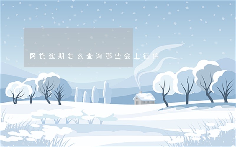网贷逾期怎么查询哪些会上征信 网贷逾期怎么查询哪些会上征信