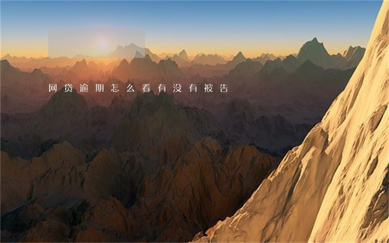 网贷逾期怎么看有没有被告 网贷逾期怎么看有没有被告