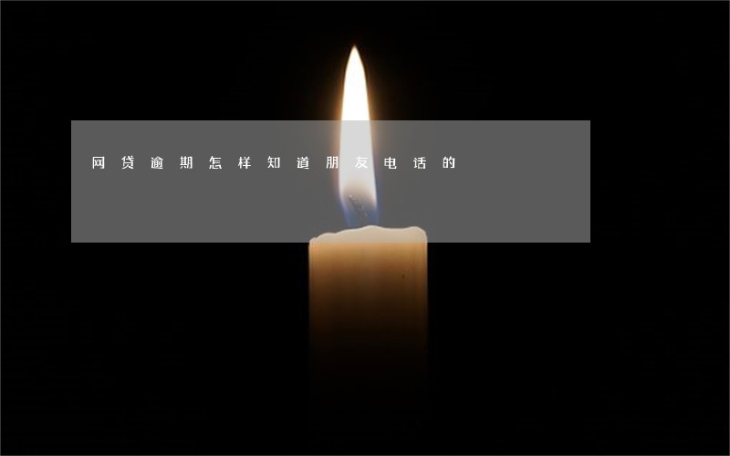 网贷逾期怎样知道朋友电话的 网贷逾期怎样知道朋友电话的