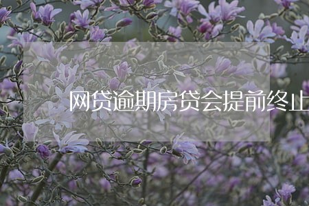 网贷逾期房贷会提前终止 网贷逾期房贷会提前终止