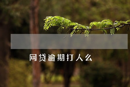 网贷逾期打人么 网贷逾期打人么