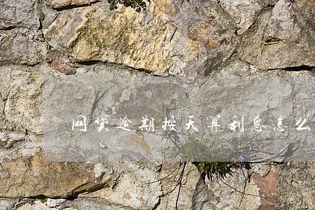 网贷逾期按天算利息怎么算 网贷逾期按天算利息怎么算