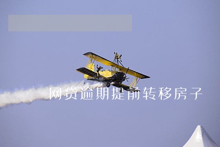 网贷逾期提前转移房子 网贷逾期提前转移房子