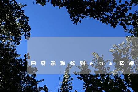 网贷逾期收到ems法院邮件 网贷逾期收到ems法院邮件