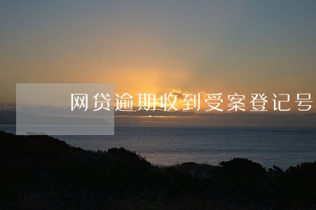 网贷逾期收到受案登记号 网贷逾期收到受案登记号
