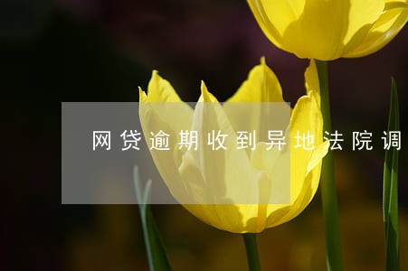 网贷逾期收到异地法院调解通知 网贷逾期收到异地法院调解通知