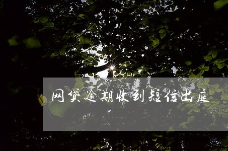 网贷逾期收到短信出庭 网贷逾期收到短信出庭