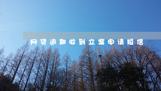 网贷逾期收到立案申请短信 网贷逾期收到立案申请短信