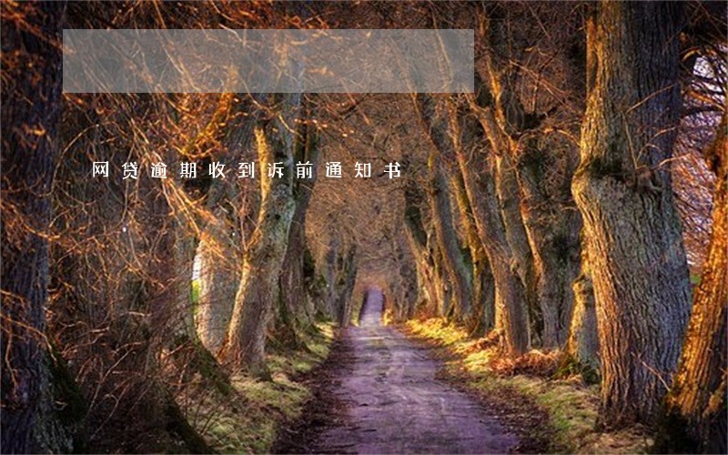 网贷逾期收到诉前通知书 网贷逾期收到诉前通知书