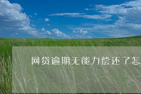 网贷逾期无能力偿还了怎么办 网贷逾期无能力偿还了怎么办