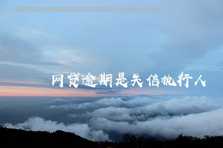 网贷逾期是失信执行人 网贷逾期是失信执行人