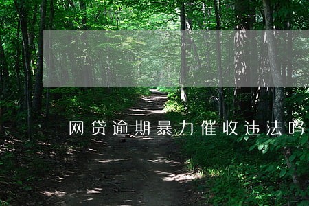 网贷逾期暴力催收违法吗 网贷逾期暴力催收违法吗