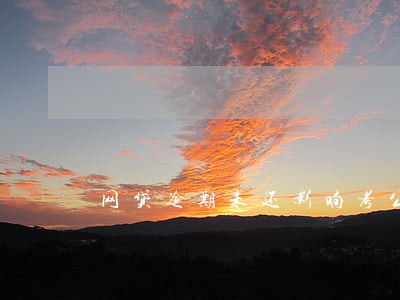 网贷逾期未还影响考公务员吗 网贷逾期未还影响考公务员吗
