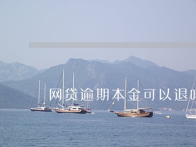 网贷逾期本金可以退吗 网贷逾期本金可以退吗