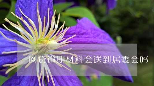网贷逾期材料会送到居委会吗 网贷逾期材料会送到居委会吗