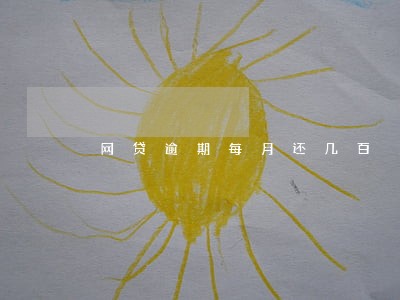 网贷逾期每月还几百 网贷逾期每月还几百