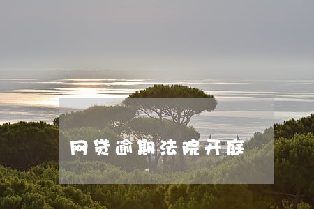 网贷逾期法院开庭 网贷逾期法院开庭