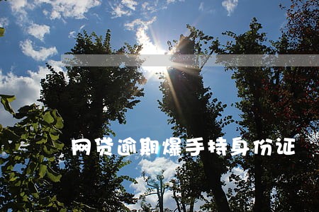 网贷逾期爆手持身份证 网贷逾期爆手持身份证