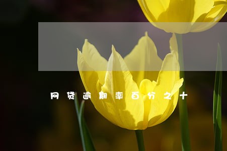 网贷逾期率百分之十 网贷逾期率百分之十