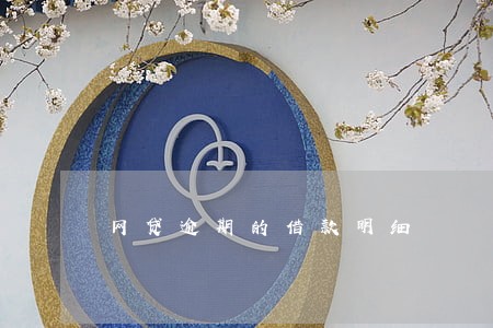 网贷逾期的借款明细 网贷逾期的借款明细