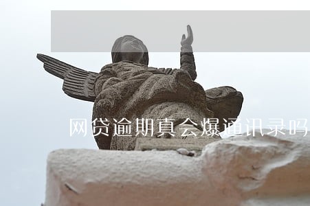 网贷逾期真会爆通讯录吗