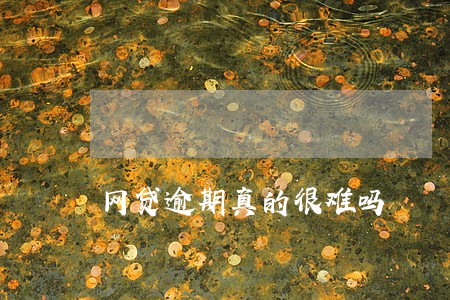网贷逾期真的很难吗 网贷逾期真的很难吗
