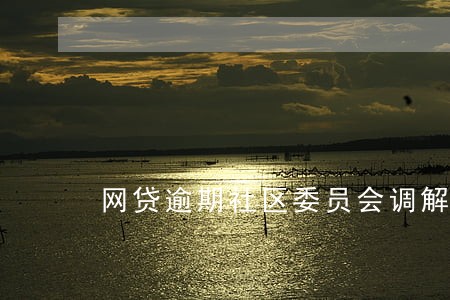 网贷逾期社区委员会调解 网贷逾期社区委员会调解