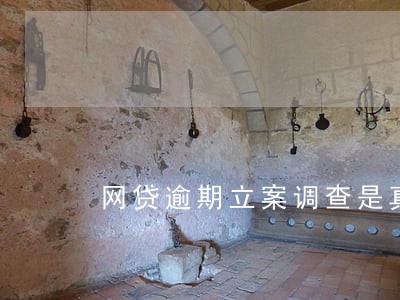 网贷逾期立案调查是真的吗 网贷逾期立案调查是真的吗