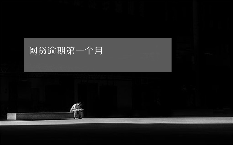 网贷逾期第一个月