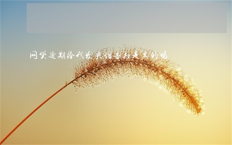 网贷逾期给我发失信告知是真的吗 网贷逾期给我发失信告知是真的吗