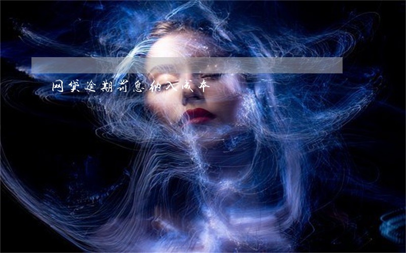 网贷逾期罚息纳入成本