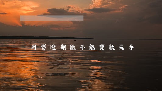 网贷逾期能不能贷款买车 网贷逾期能不能贷款买车