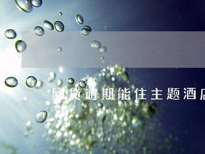 网贷逾期能住主题酒店吗 网贷逾期能住主题酒店吗
