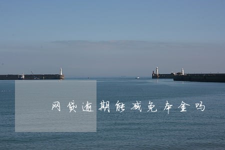 网贷逾期能减免本金吗