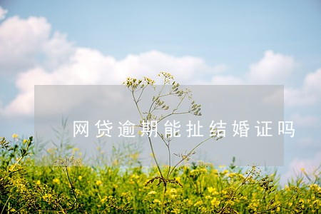 网贷逾期能扯结婚证吗 网贷逾期能扯结婚证吗