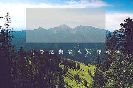 网贷逾期能查到结婚证 网贷逾期能查到结婚证