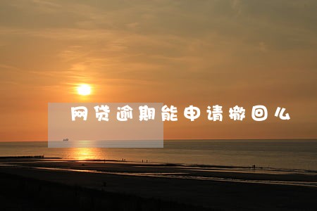 网贷逾期能申请撤回么 网贷逾期能申请撤回么