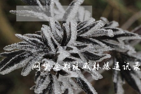 网贷逾期被威胁爆通讯录 网贷逾期被威胁爆通讯录