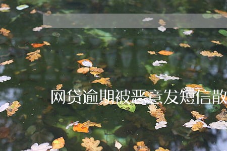 网贷逾期被恶意发短信散播 网贷逾期被恶意发短信散播