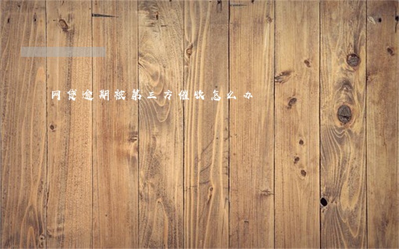网贷逾期被第三方催收怎么办 网贷逾期被第三方催收怎么办