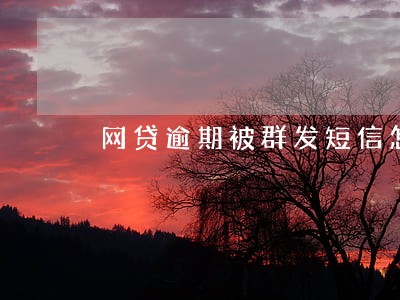 网贷逾期被群发短信怎么处理 网贷逾期被群发短信怎么处理
