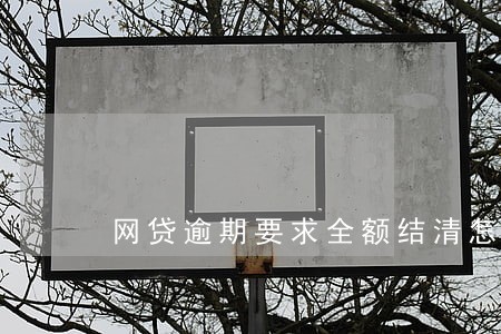 网贷逾期要求全额结清怎么办 网贷逾期要求全额结清怎么办