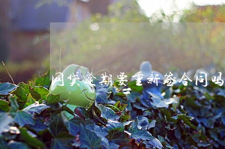 网贷逾期要重新签合同吗 网贷逾期要重新签合同吗