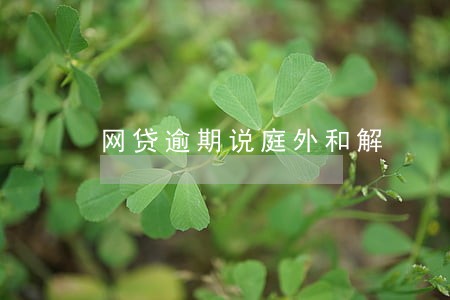 网贷逾期说庭外和解 网贷逾期说庭外和解