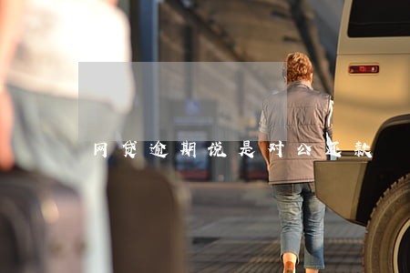 网贷逾期说是对公还款 网贷逾期说是对公还款