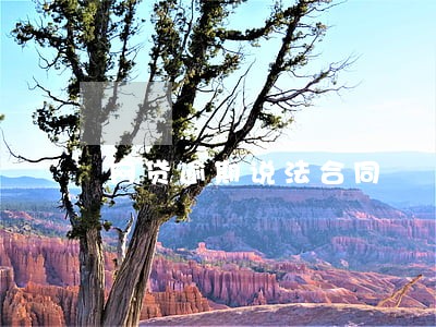 网贷逾期说法合同 网贷逾期说法合同