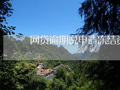 网贷逾期说申请冻结资产 网贷逾期说申请冻结资产