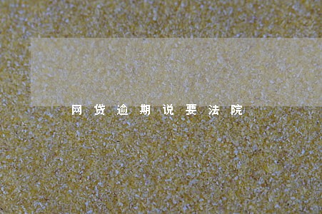 网贷逾期说要法院 网贷逾期说要法院